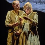 Rose Narracott (Jo Castleton) clutches a letter as Ted Narracott (Karl Haynes) stands next to her