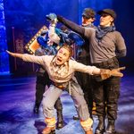 Microraptor puppet perches on rangers shoulder