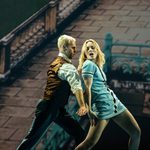 Man and woman dancing.