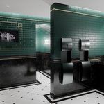 Green and dark wood scheme