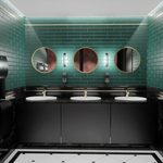 Green and dark wood scheme