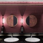 Red and dark wood scheme